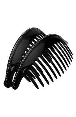 Belle Crystal Large Interlocking Comb Pair