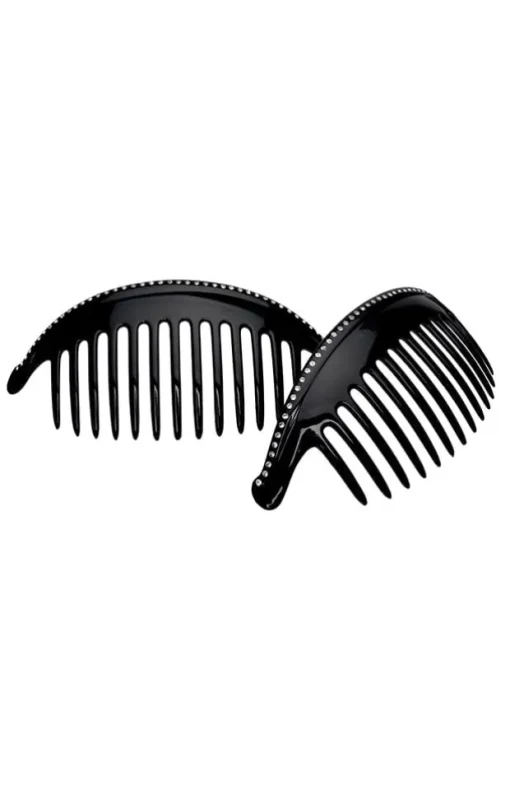 Belle Crystal Large Interlocking Comb Pair