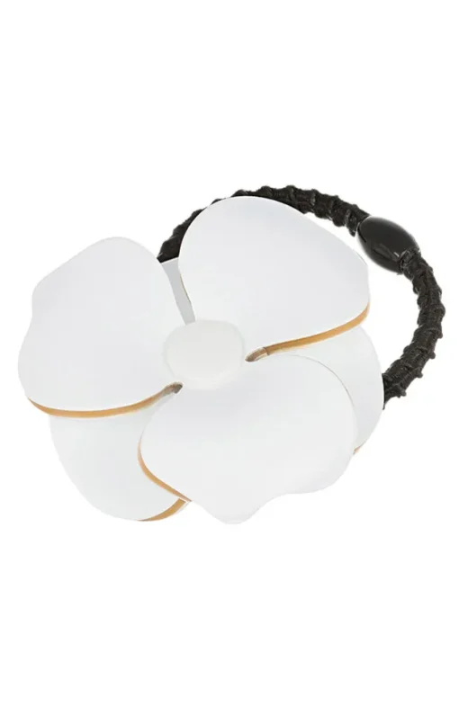 Bellflower Ponytail Holder - Latte
