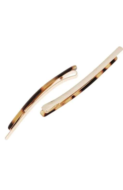 Bobby Pin Pair on Gold Wire - Classic