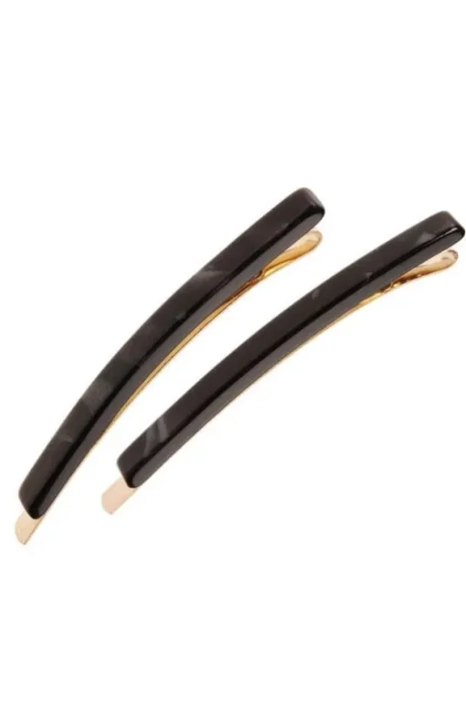 Bobby Pin Pair on Gold Wire - Classic