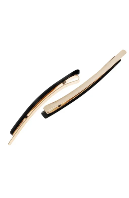 Bobby Pin Pair on Gold Wire - Classic