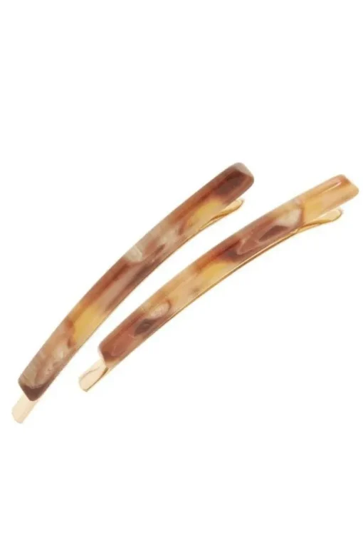 Bobby Pin Pair on Gold Wire - Classic