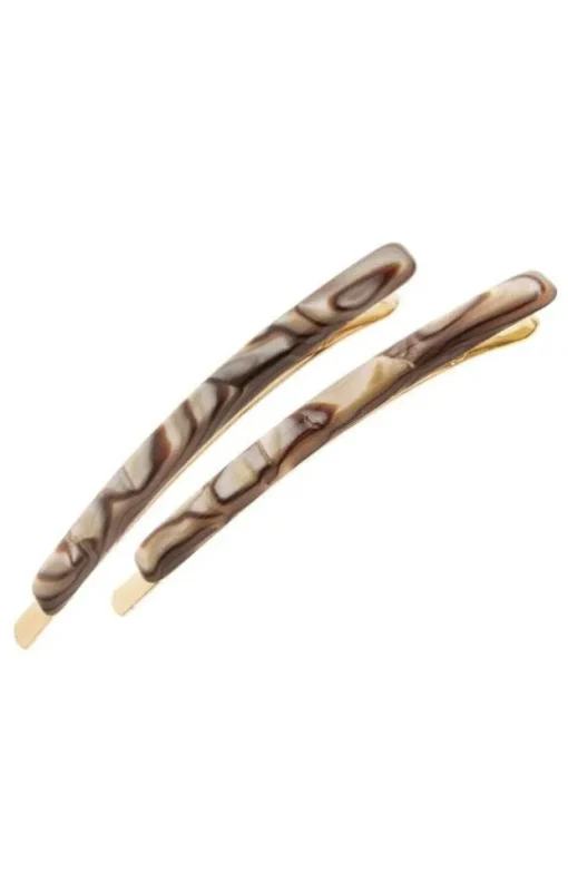 Bobby Pin Pair on Gold Wire - Classic