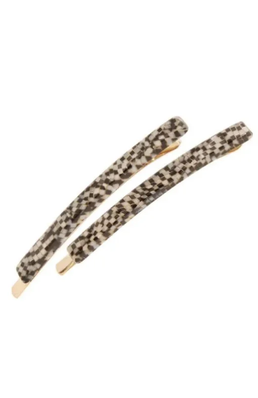 Bobby Pin Pair on Gold Wire - Classic