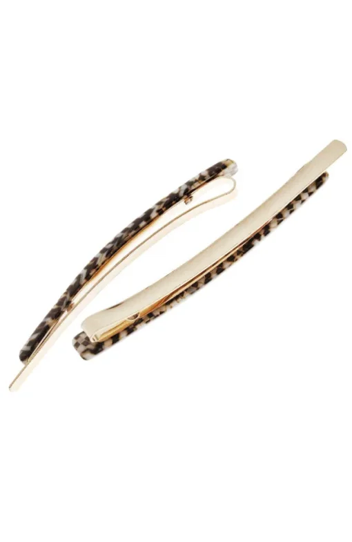Bobby Pin Pair on Gold Wire - Classic