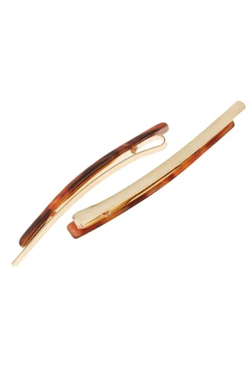 Bobby Pin Pair on Gold Wire - Classic