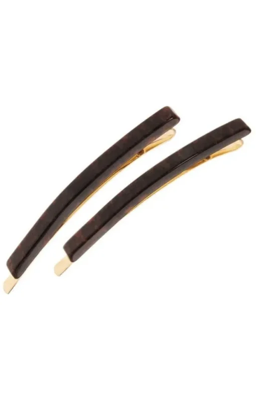 Bobby Pin Pair on Gold Wire - Classic