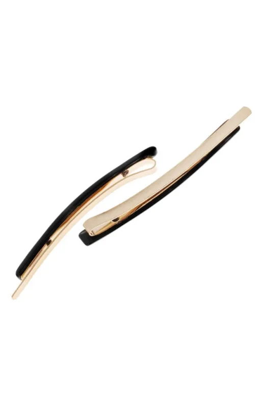 Bobby Pin Pair on Gold Wire - Classic