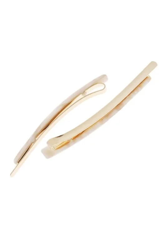 Bobby Pin Pair on Gold Wire - Classic