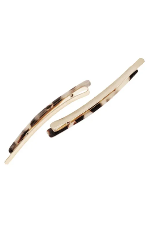 Bobby Pin Pair on Gold Wire - Classic