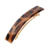 Classic Rectangle Barrette - Luxe Leopard