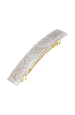 Classic Rectangle Barrette - Gold Pine