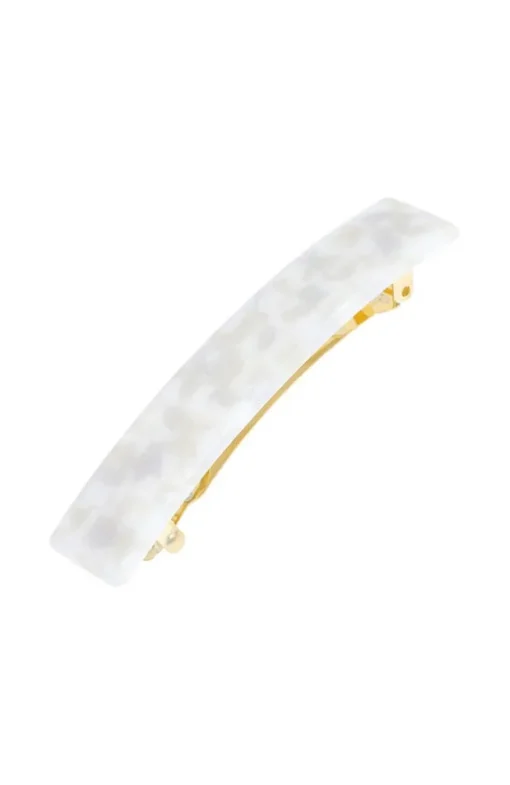 Classic Rectangle Barrette - Coconut Milk