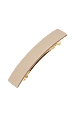 Classic Rectangle Barrette - Cappuccino