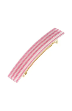 Classic Rectangle Barrette - Candy Check
