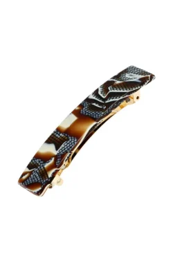 Classic Rectangle Barrette - Fudge