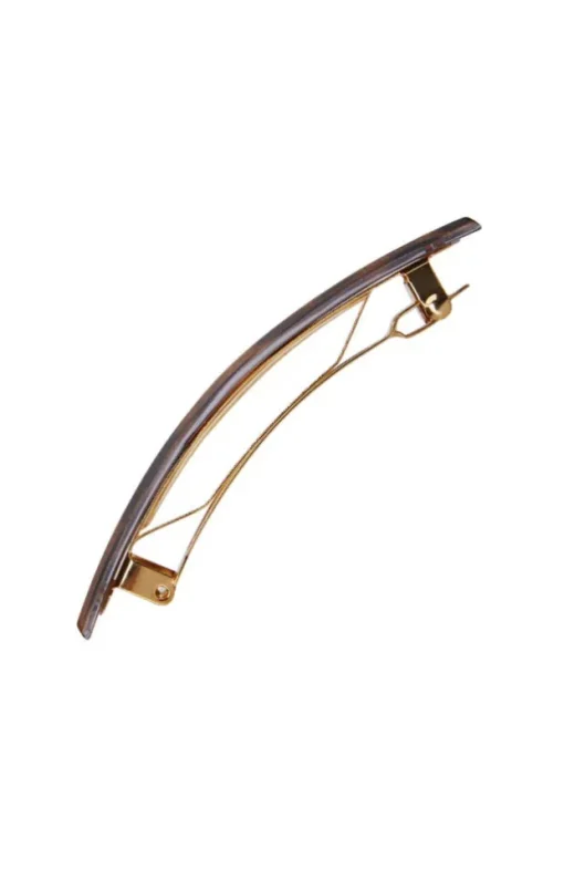 Classic Rectangle Barrette - Luxe Leopard