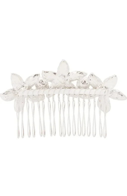 Crystal & Pearl Flower Comb