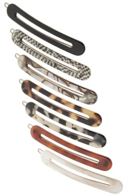 Cutout Oblong Tige Boule Barrette - Classic