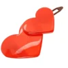 Double Heart Plastic Tige Boule Barrette - Nacro Brights