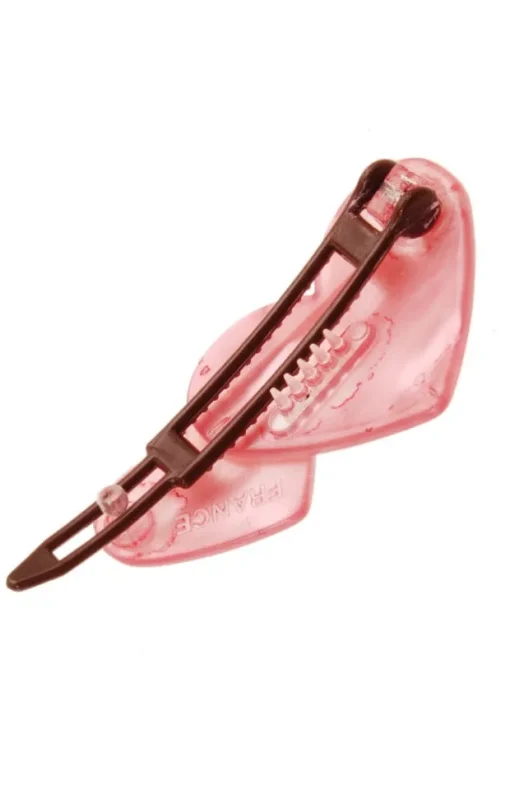 Double Heart Plastic Tige Boule Barrette - Nacro Brights