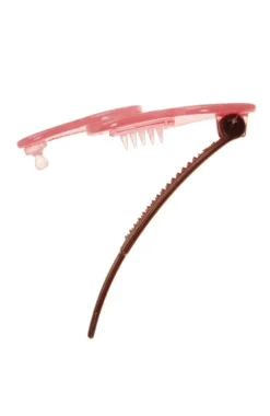 Double Heart Plastic Tige Boule Barrette - Nacro Brights