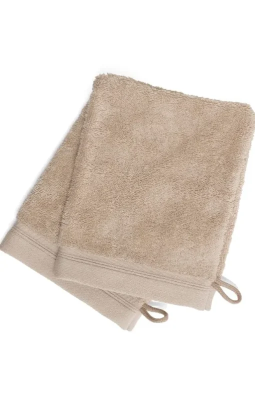 French-Style Bath Mitt 2-Pack - Solid