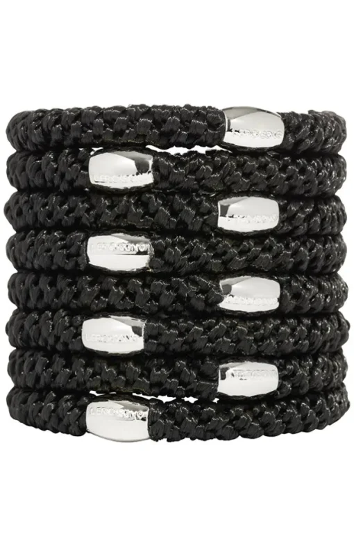 Grab & Go Ponytail Holder, 8 Pack - Metallic Bead