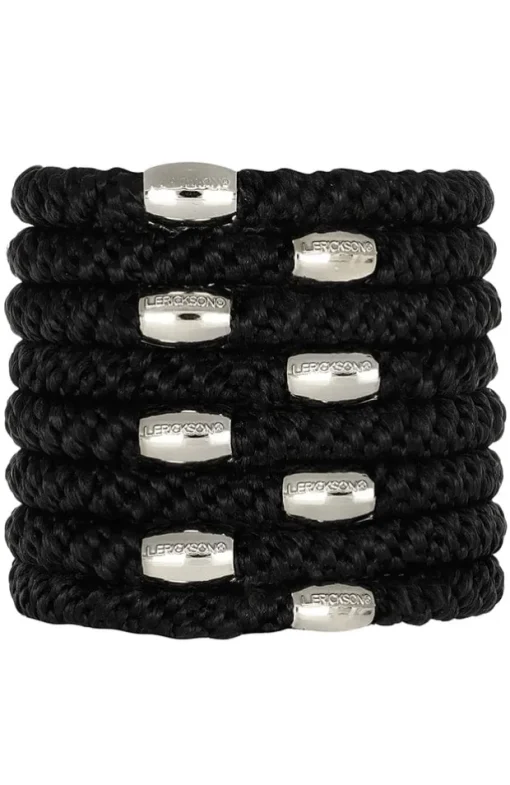 Grab & Go Ponytail Holder, 8 Pack - Metallic Bead