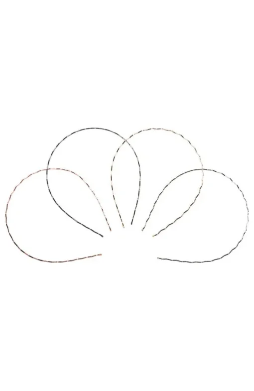 Metal Wave Headband 4-Pack