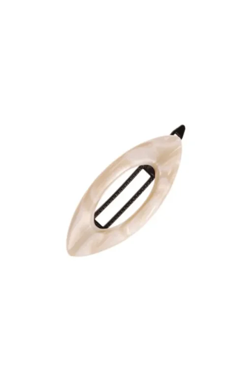 Mini Cutout Oval Plastic Tige Boule Barrette - Classic