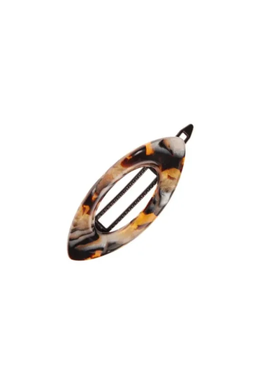 Mini Cutout Oval Plastic Tige Boule Barrette - Classic