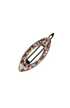 Mini Cutout Oval Plastic Tige Boule Barrette - Classic