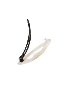 Mini Cutout Oval Plastic Tige Boule Barrette - Classic