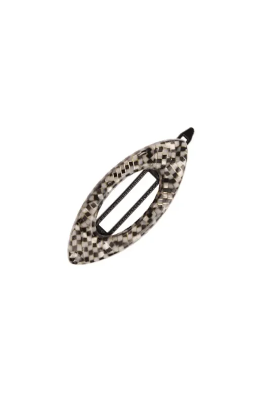 Mini Cutout Oval Plastic Tige Boule Barrette - Classic