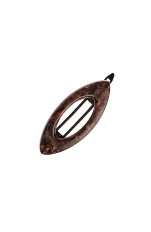 Mini Cutout Oval Plastic Tige Boule Barrette - Classic