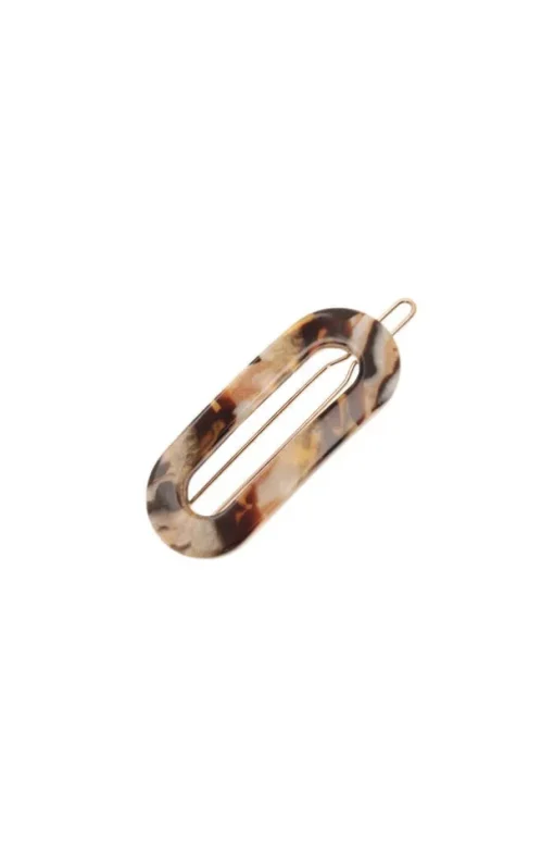 Mini Oval Tige Boule Barrette - Classic