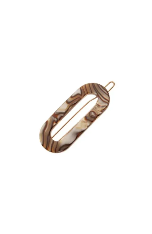 Mini Oval Tige Boule Barrette - Classic