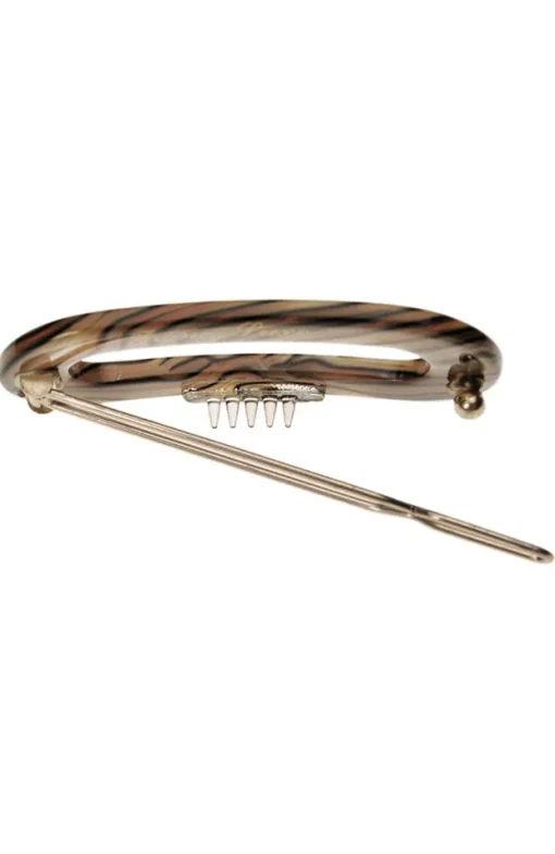 Mini Oval Tige Boule Barrette - Classic
