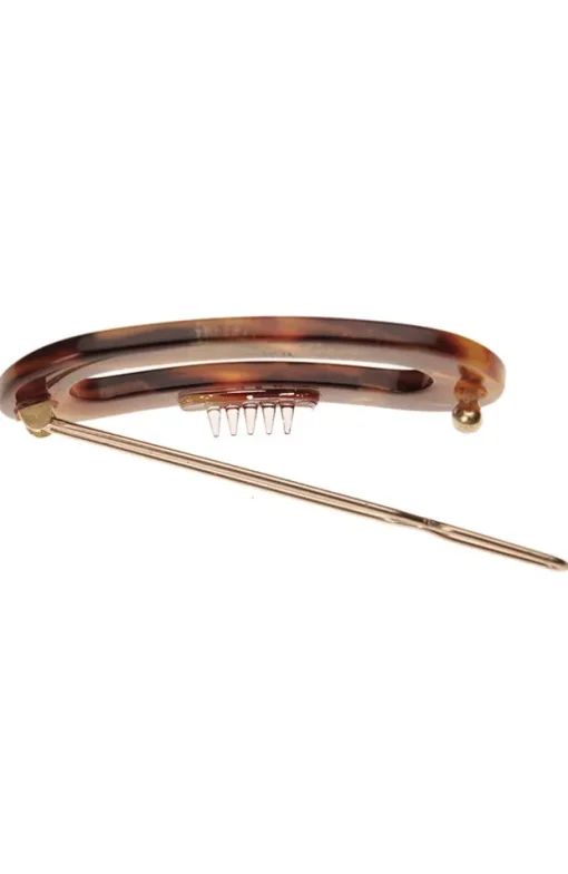Mini Oval Tige Boule Barrette - Classic