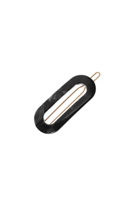 Mini Oval Tige Boule Barrette - Classic