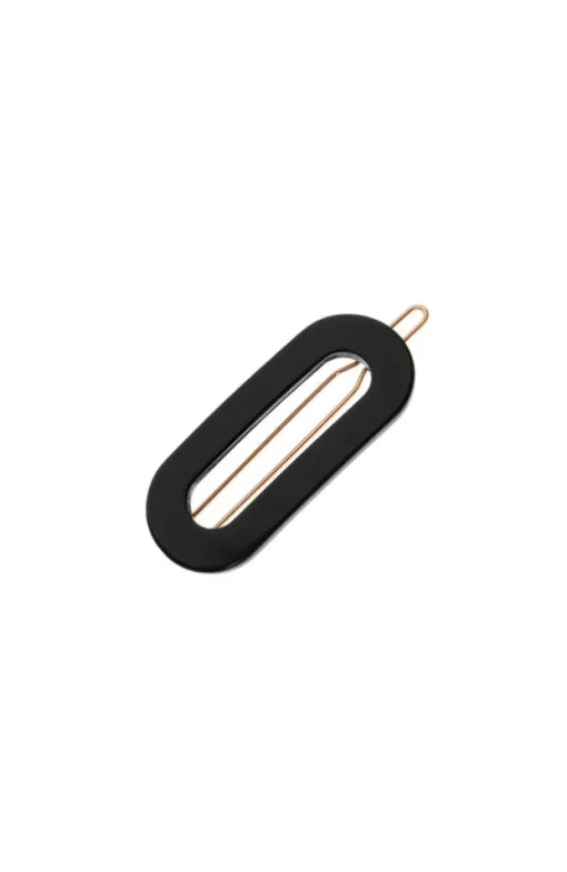 Mini Oval Tige Boule Barrette - Classic