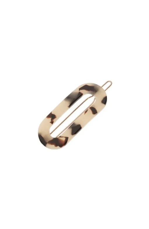Mini Oval Tige Boule Barrette - Classic
