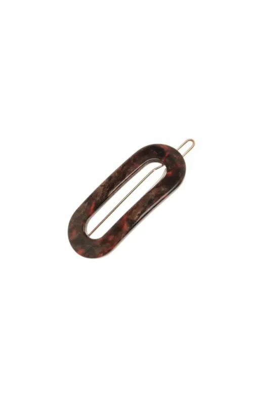 Mini Oval Tige Boule Barrette - Classic
