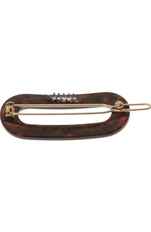 Mini Oval Tige Boule Barrette - Classic