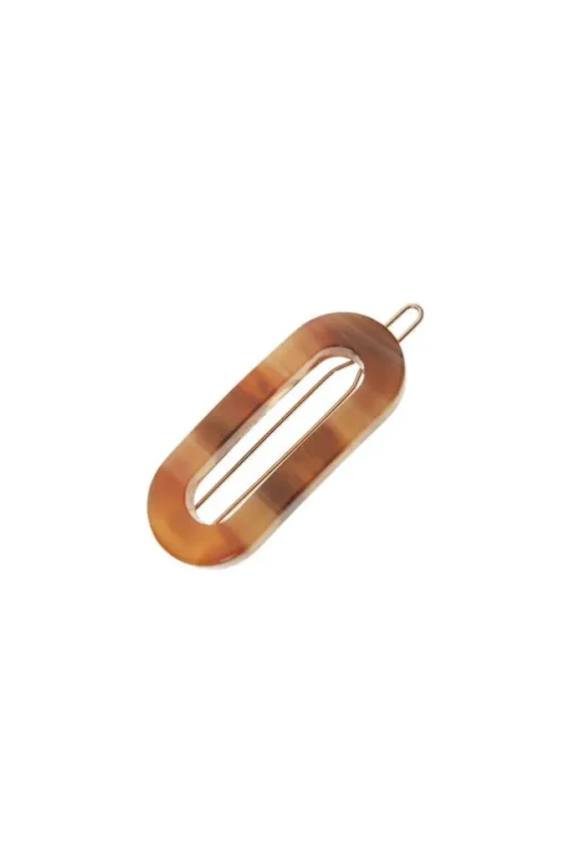 Mini Oval Tige Boule Barrette - Classic