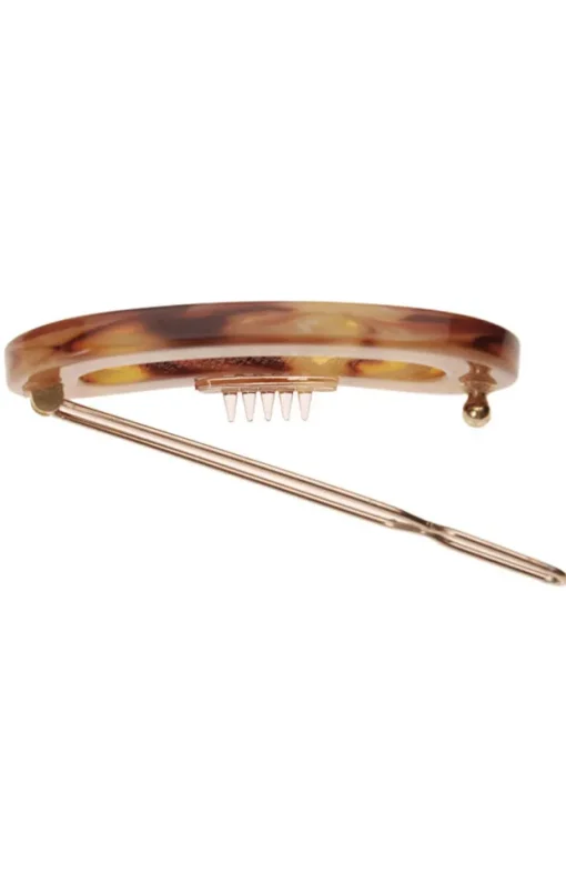 Mini Oval Tige Boule Barrette - Classic