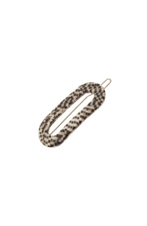 Mini Oval Tige Boule Barrette - Classic