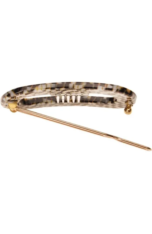 Mini Oval Tige Boule Barrette - Classic
